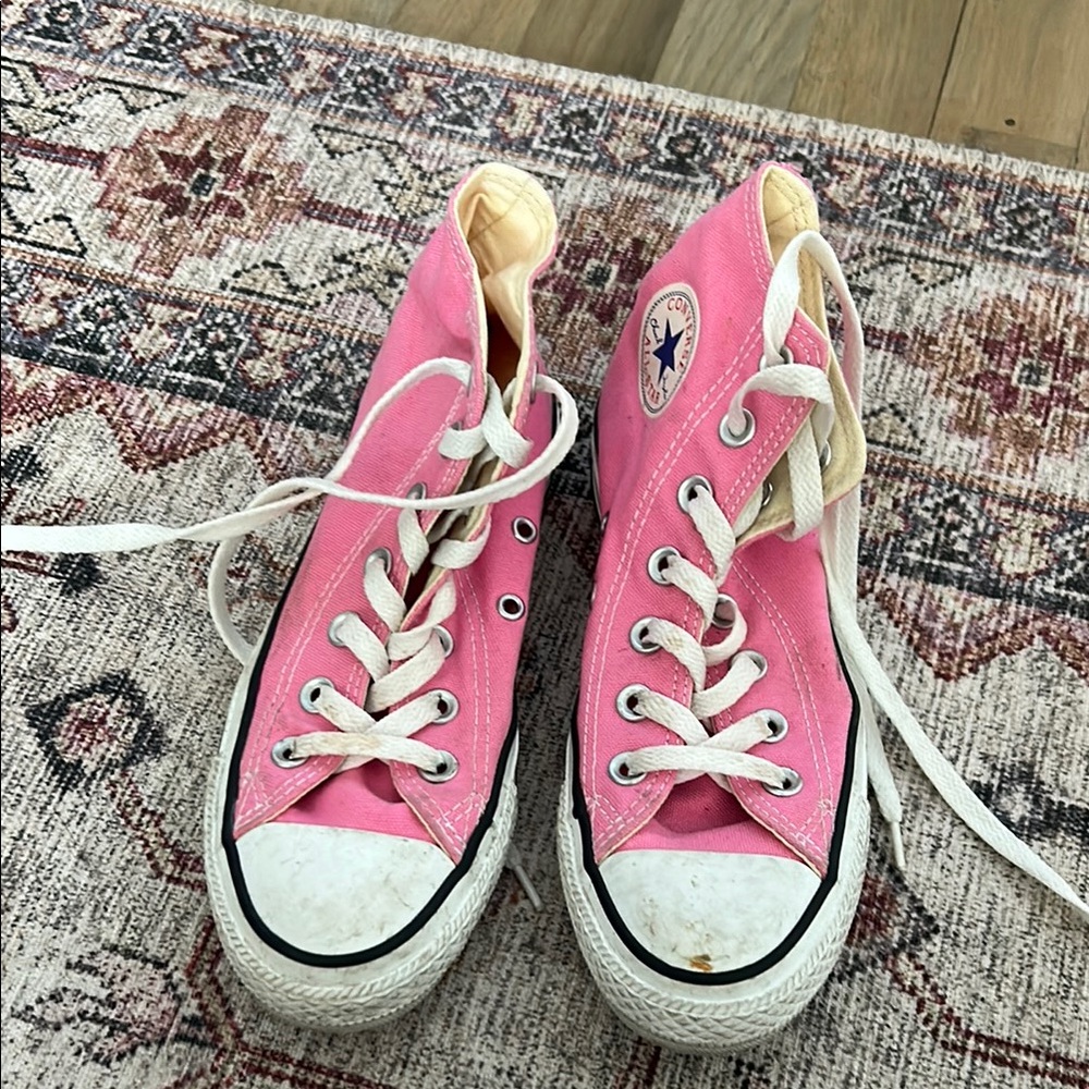 Converse Pink Canvas High-Tops